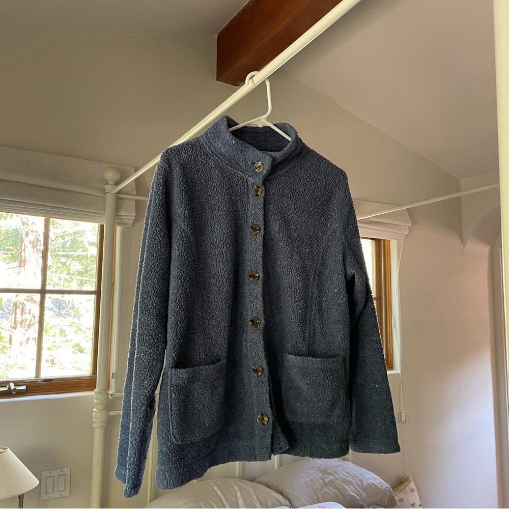 Croft & Barrow Nubby Button Up Sweater Jacket